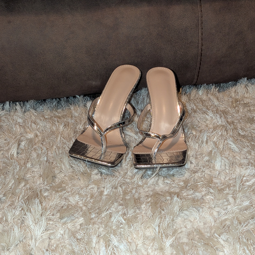 Chic Silver Women's Heels